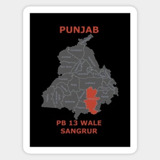 PB 13 Wale Sangrur Sticker